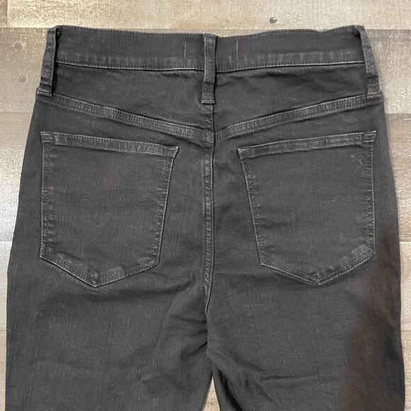 Madewell Jeans 10” High Rise Skinny Black Stretch NG702 Denim Women's 26 petite - Picture 5 of 13